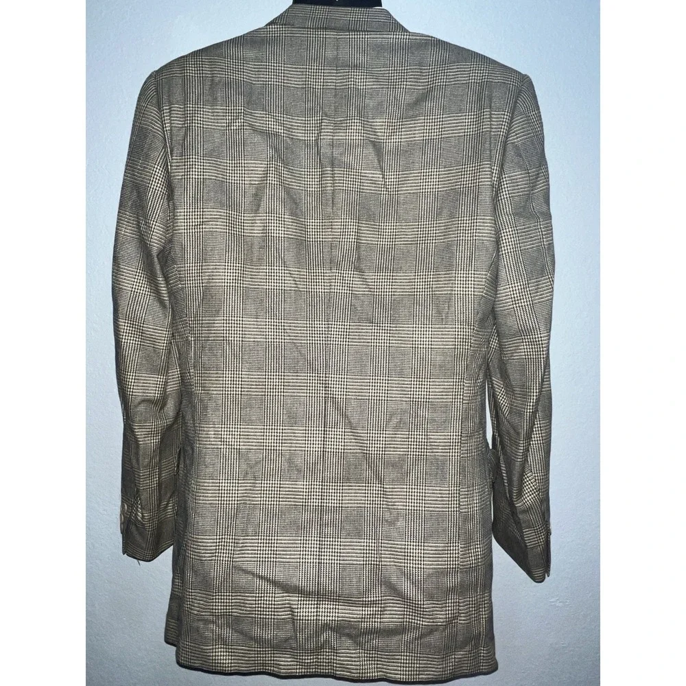 Ermenegildo Zegna Soft Sport Coat Blazer Check Silk Men's Size 48R Preppy Cool